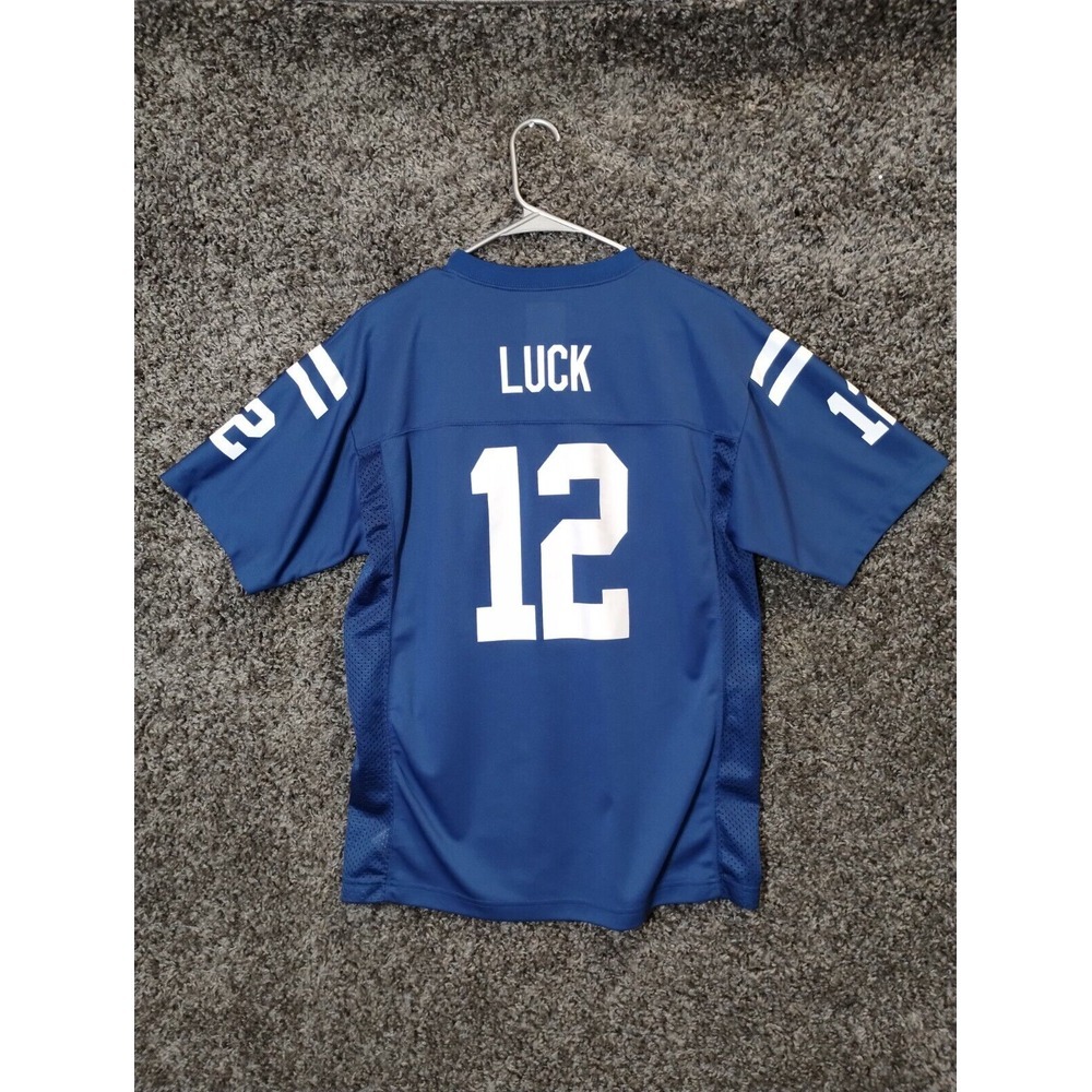 Andrew Luck 12 Indianapolis‎ Colts Jersey Blue Youth XL NFL Football - Picture 6 of 9